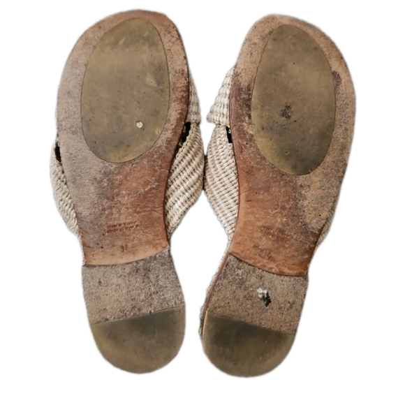 Jenni Kayne Womens Beige Raffia Designer Crossover Sandal In Natural 37 - Picture 7 of 13